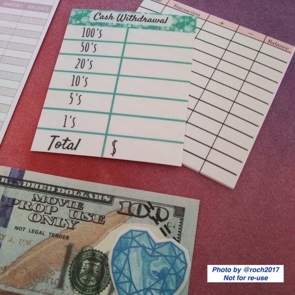 A6 Cash Budget Personal Binder Agenda Checker Design with Accessories - Picture 8 of 10